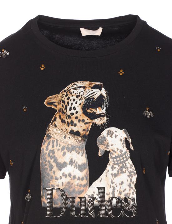 26SS 리우조 반팔 티셔츠 WA6331JS904 P9327 Black - LIU JO