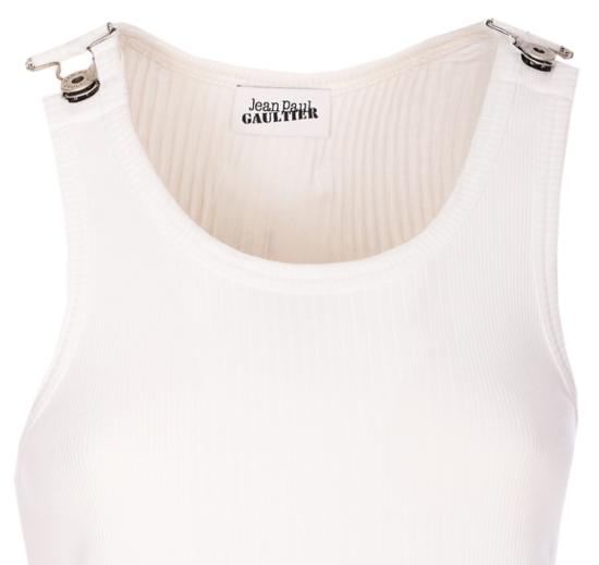 26SS 장 폴 고티에 민소매 티셔츠 TO380 J01401 White - JEAN PAUL GAULTIER