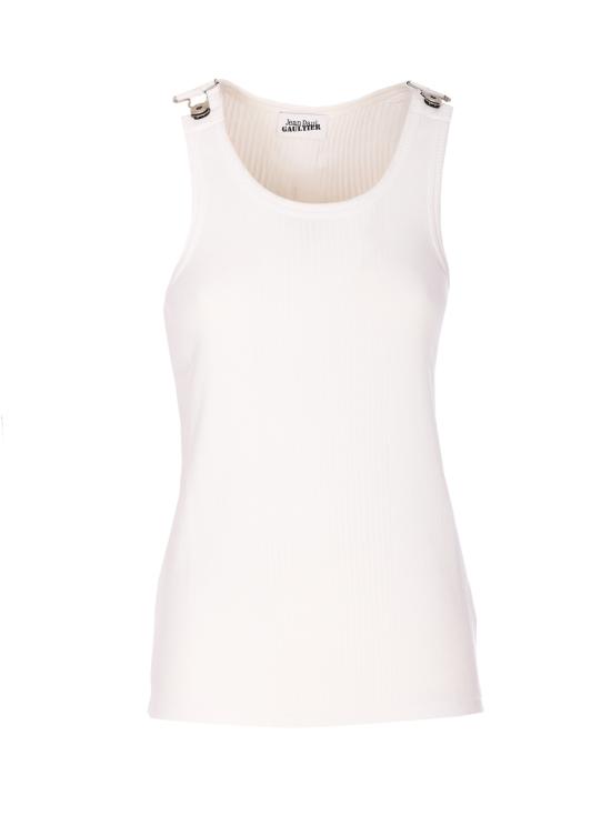 26SS 장 폴 고티에 민소매 티셔츠 TO380 J01401 White