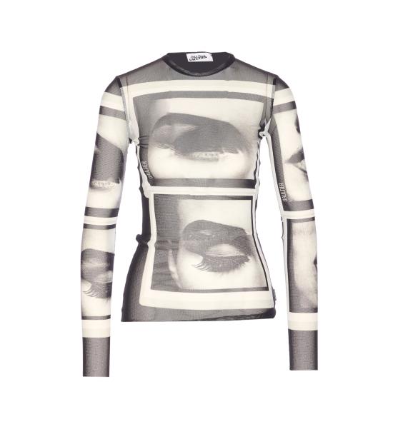 26SS 장 폴 고티에 긴팔 티셔츠 TO450 M021P000201 Black