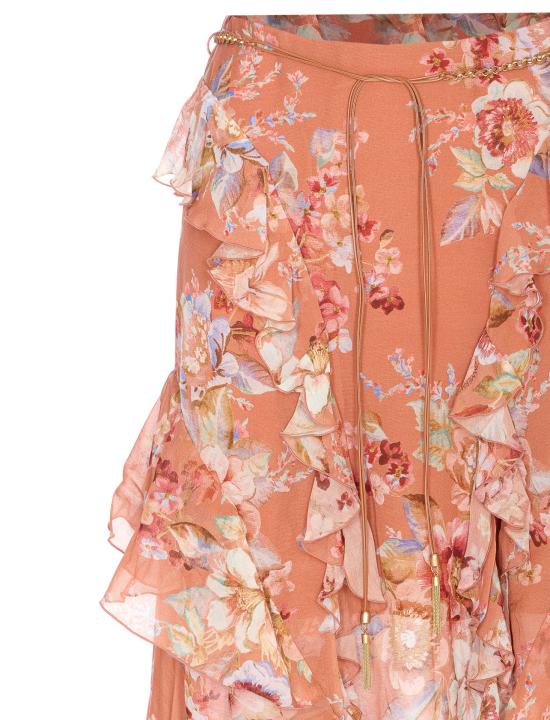 26SS 짐머만 미디 스커트 5685SRS261 CNFL Orange - ZIMMERMANN