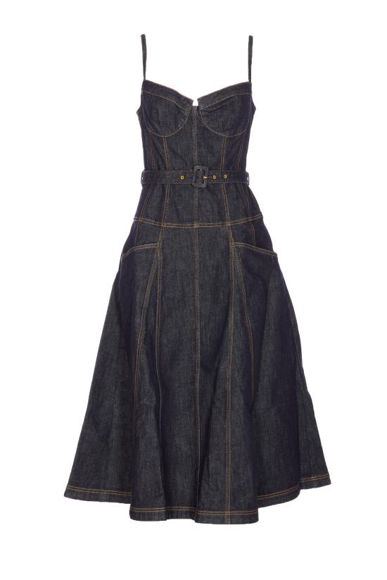 26SS 셀프 포트레이트 미디 원피스 815MA BLUE Blue