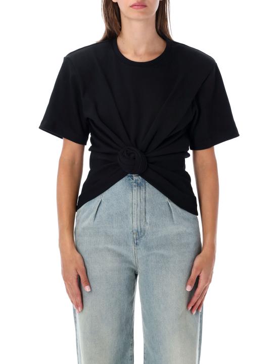 26FW 마그다뷰트림 반팔 티셔츠 182425 BLACK NERO