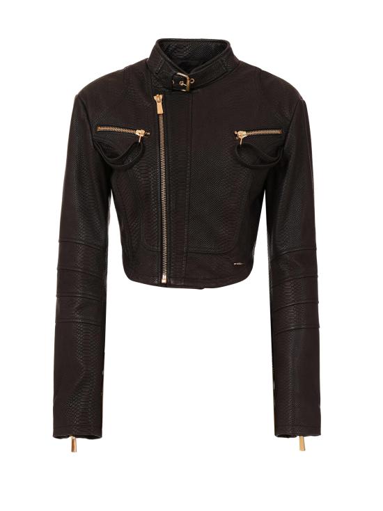 25FW 로베르토 카발리 가죽 자켓 79PAVP03 CPY09899 Black