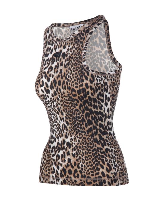 26SS 가니 민소매 티셔츠 A1050073 943 LEOPARD - GANNI