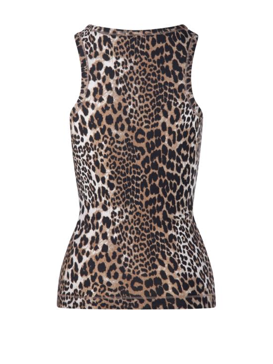 26SS 가니 민소매 티셔츠 A1050073 943 LEOPARD - GANNI