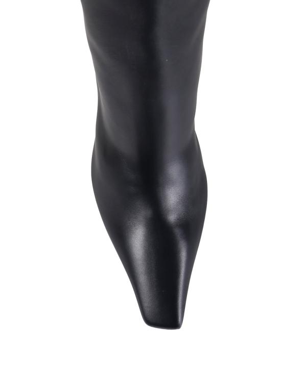 25FW 아미나 무아디 부츠 MONA ZIP BOOT 80 CALF BLACK - AMINA MUADDI