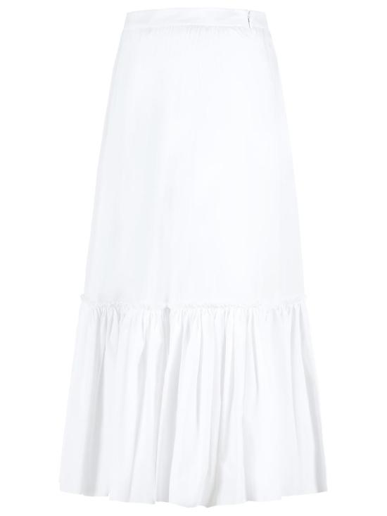 26SS 질샌더 미디 스커트 J02MA0373 J45001100 White - JIL SANDER