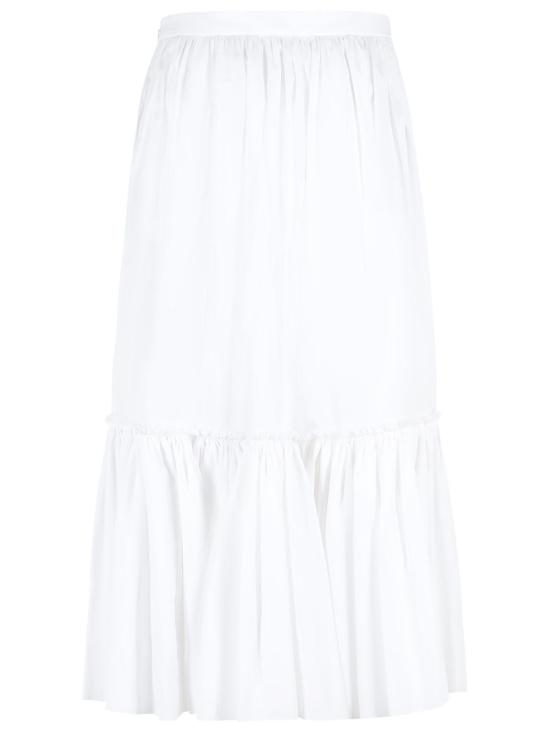 26SS 질샌더 미디 스커트 J02MA0373 J45001100 White - JIL SANDER