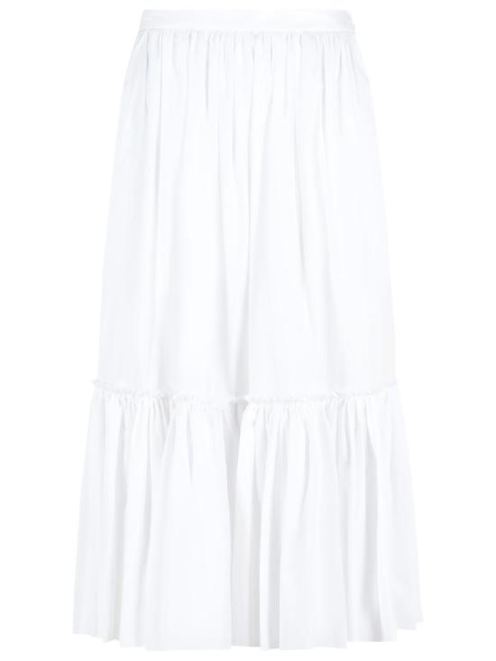 26SS 질샌더 미디 스커트 J02MA0373 J45001100 White