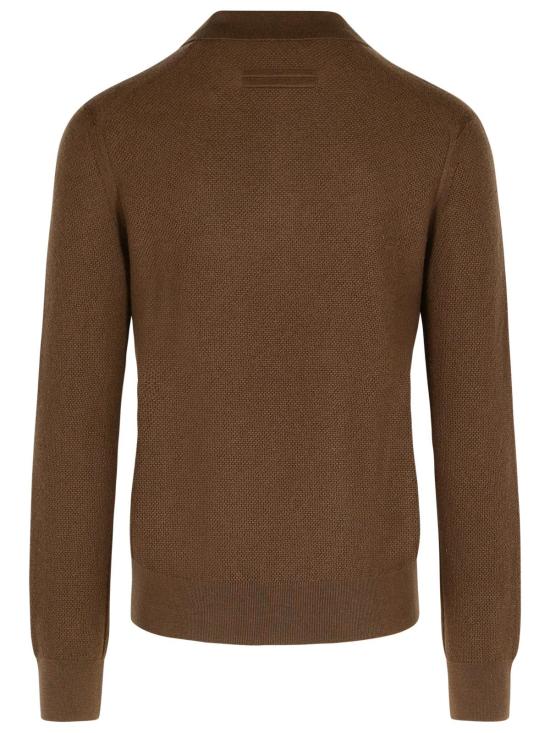 25FW 에르메네질도제냐 스웨터 RUGK93A2 131M06 Brown - ERMENEGILDO ZEGNA
