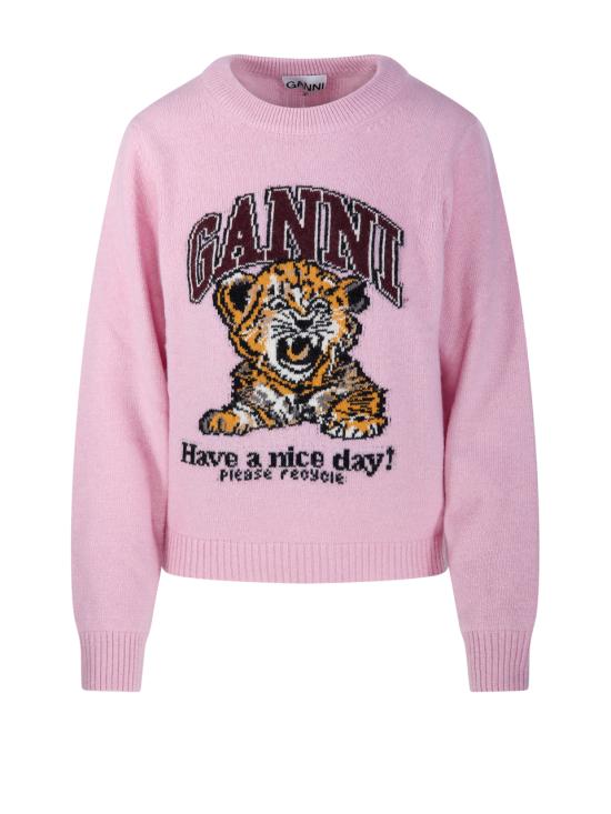 26SS 가니 그래픽 울 니트 A1070047 868 CHALK PINK