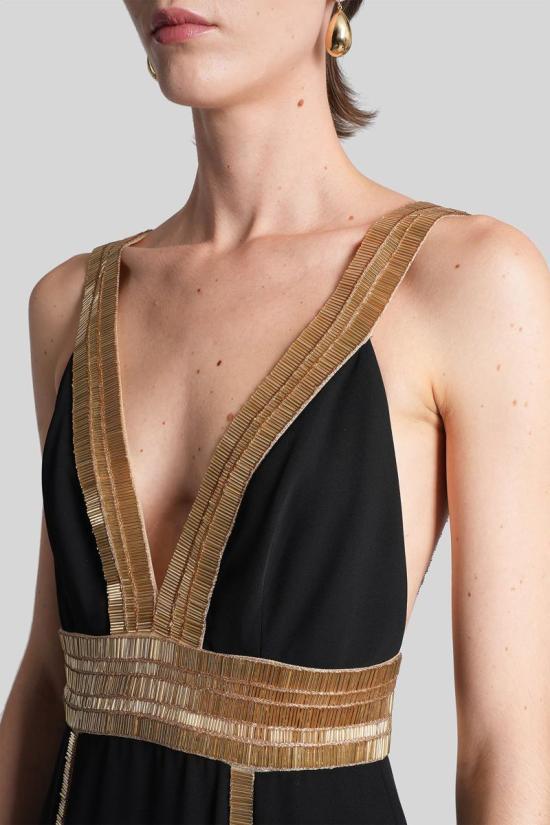 25FW 코스타렐로스 롱 원피스 431932 FW2522 Black - COSTARELLOS