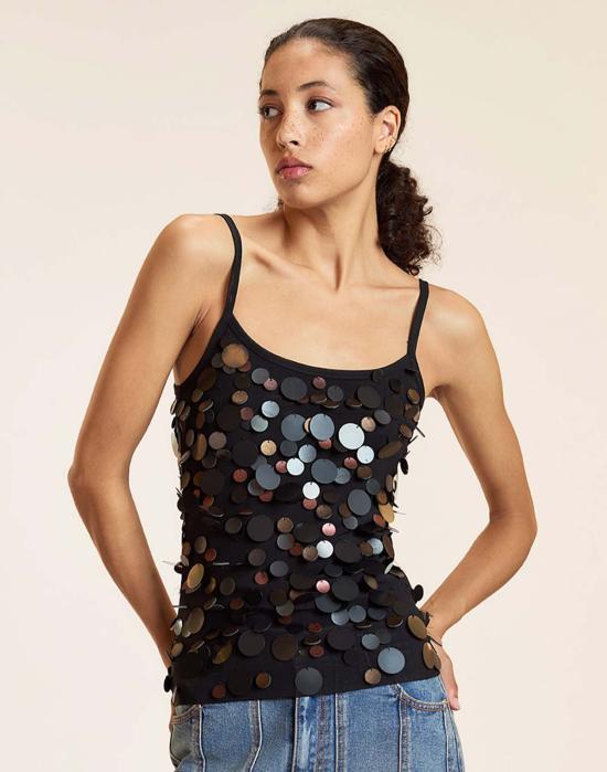  신시아 로리 캐미솔 신시아 로울리 파올라 파예트 카미 블랙