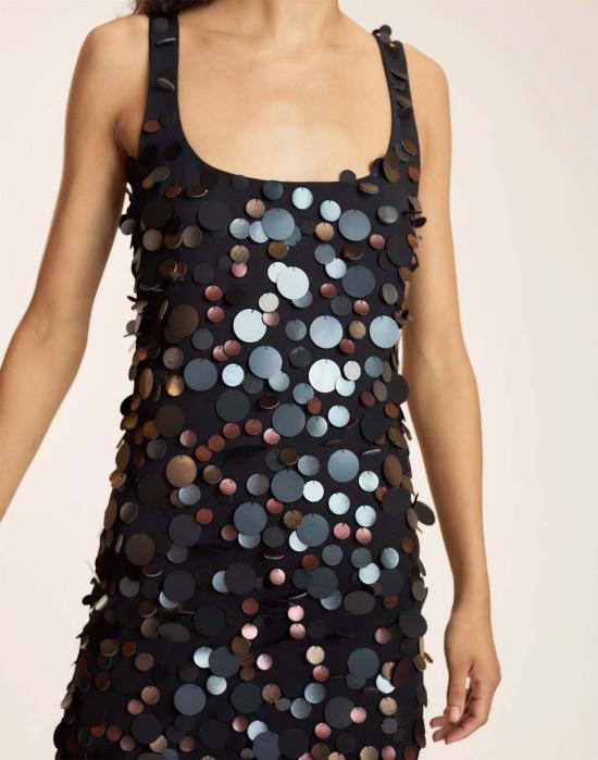  신시아 로리 미디 원피스 신시아 로울리 파올라 파예트 드레스 블랙 - CYNTHIA ROWLEY