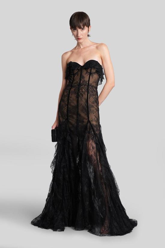 25FW 코스타렐로스 롱 원피스 428423 FW2322 Black - COSTARELLOS