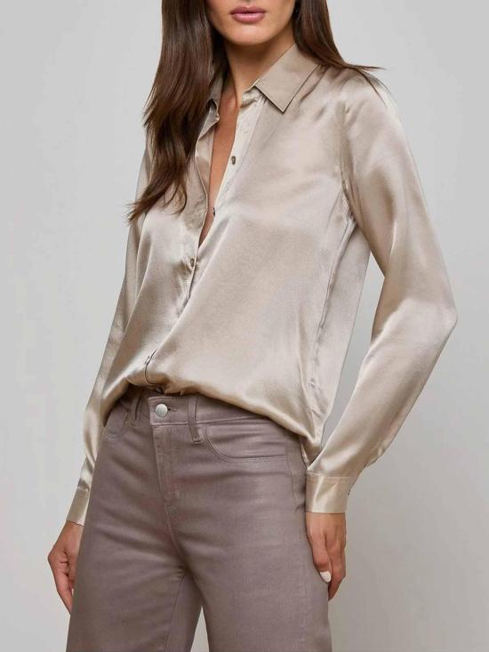  라장스 셔츠 40223CLZSMKE Grey - L'AGENCE