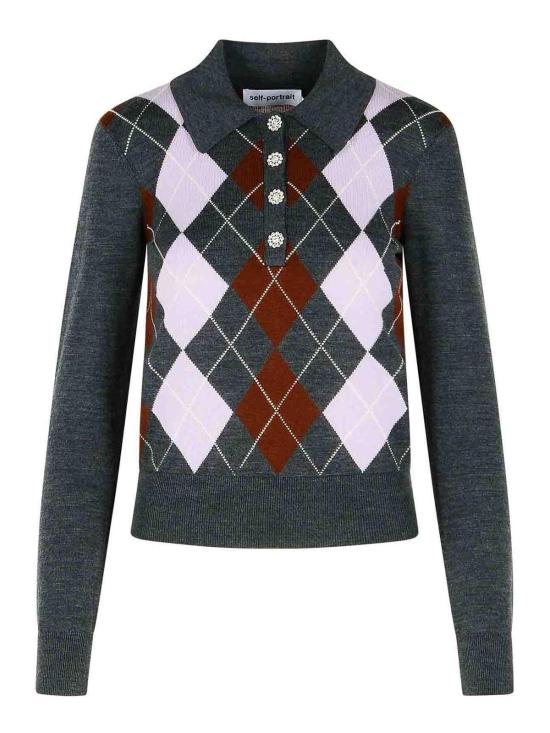 26SS 셀프 포트레이트 스웨터 RS26185TGREY Grey