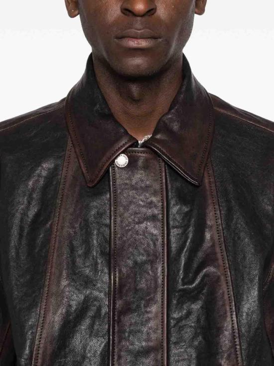 26SS 골든구스 가죽 자켓 GMP02531P00230140249 Brown - GOLDEN GOOSE