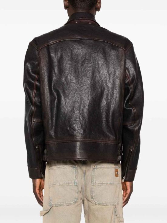 26SS 골든구스 가죽 자켓 GMP02531P00230140249 Brown - GOLDEN GOOSE
