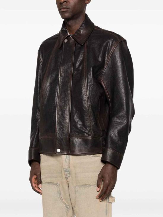 26SS 골든구스 가죽 자켓 GMP02531P00230140249 Brown - GOLDEN GOOSE