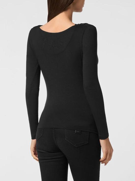 25FW 필립 플레인 긴팔 티셔츠 AAECWRK0695PTE003N02 Black - PHILIPP PLEIN