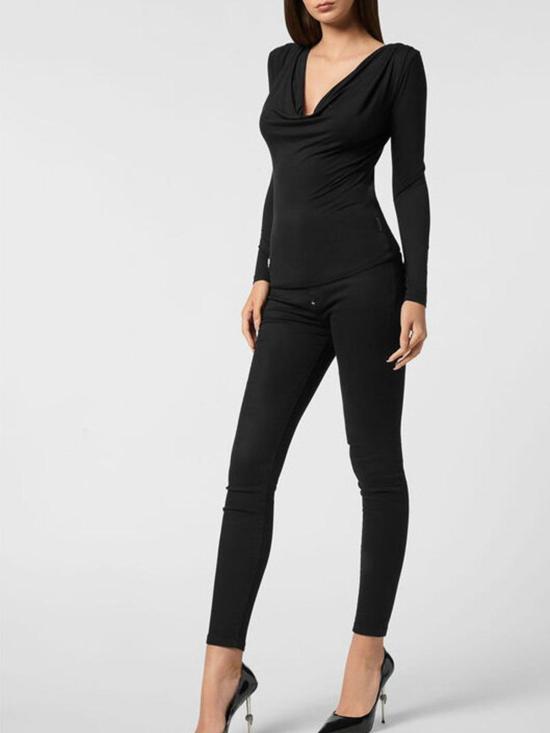 25FW 필립 플레인 긴팔 티셔츠 AAECWRK0695PTE003N02 Black - PHILIPP PLEIN