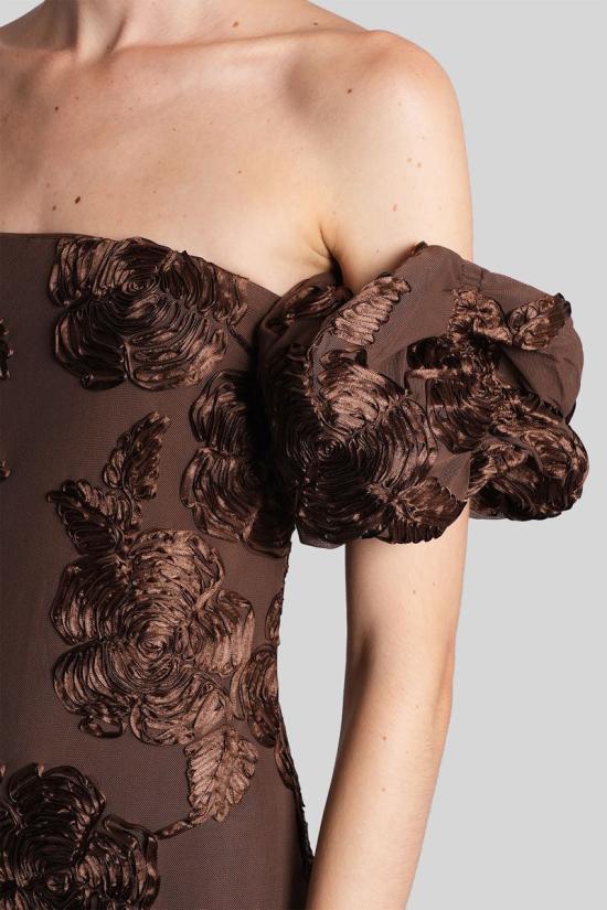 25FW 로테이트 바이 크리스텐슨 롱 원피스 426775 114632 BROWN - ROTATE BY BIRGERCHRISTENSEN