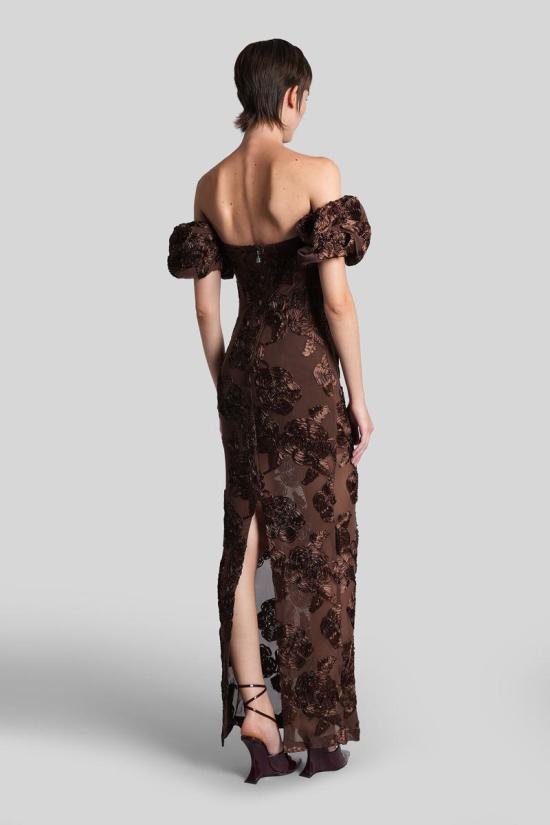 25FW 로테이트 바이 크리스텐슨 롱 원피스 426775 114632 BROWN - ROTATE BY BIRGERCHRISTENSEN