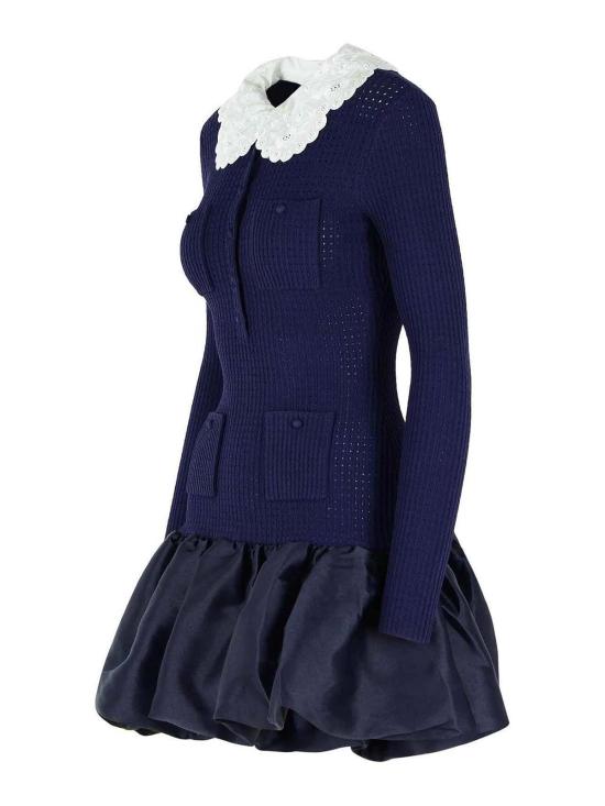 26SS 셀프 포트레이트 미디 스커트 RS26106SBN Dark Blue - SELF PORTRAIT