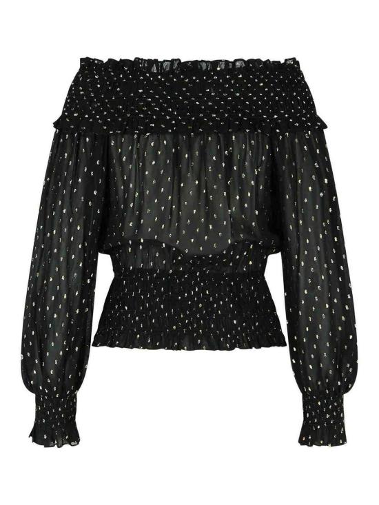 26SS 셀프 포트레이트 긴팔 티셔츠 RS26156TBLACK Black - SELF PORTRAIT