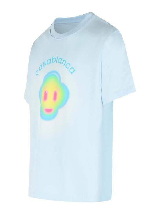 27SS 카사블랑카 반팔 티셔츠 MSP26JTS00109 Light Blue - CASABLANCA