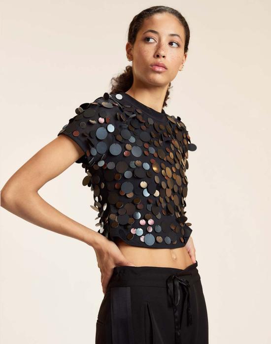  신시아 로리 셔츠 신시아 로울리 파올라 파이예트 탑 블랙 - CYNTHIA ROWLEY