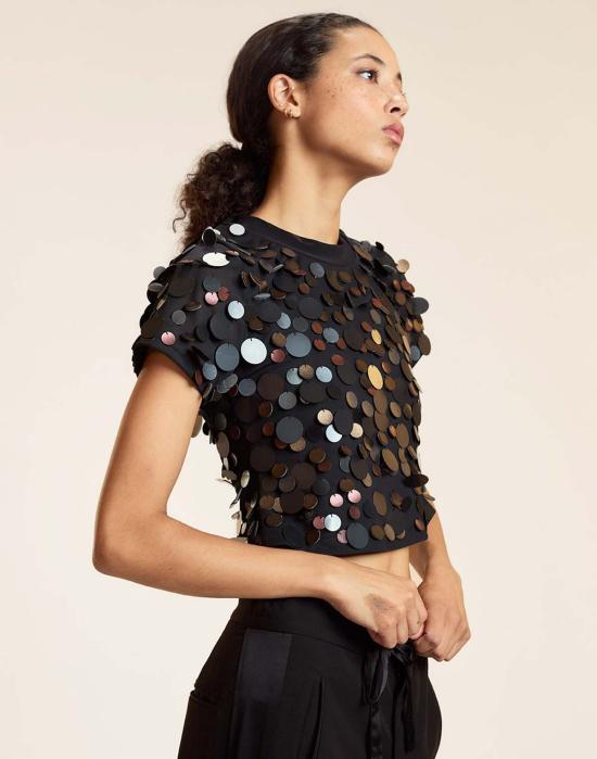  신시아 로리 셔츠 신시아 로울리 파올라 파이예트 탑 블랙