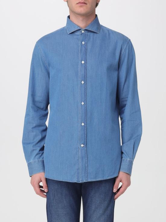 26SS 브루넬로 쿠치넬리 데님 셔츠 MR6830627 C001 Stone Bleached