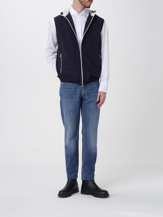 26SS 브루넬로 쿠치넬리 데님 트레디셔널 핏 파이브 포켓 트라우저 M0Z37D3210 C1471 Blue - BRUNELLO CUCINELLI