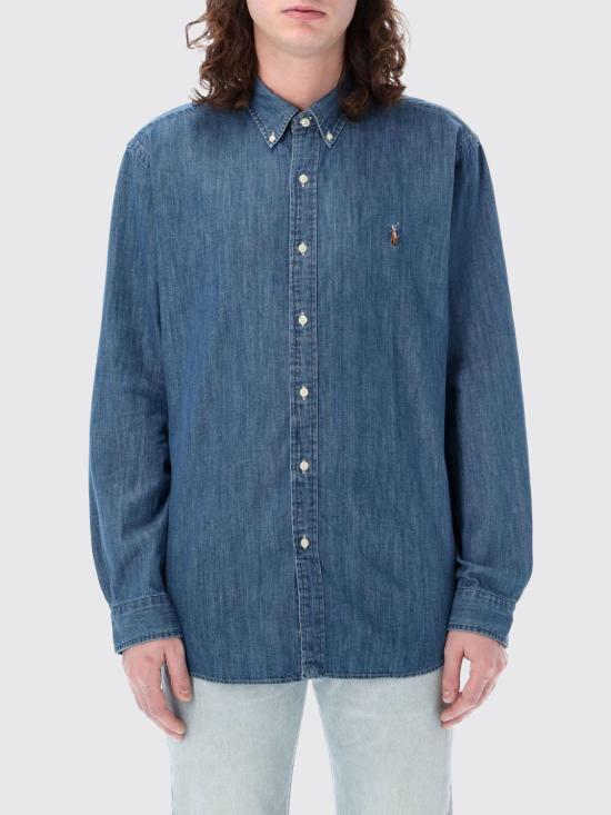 26SS 폴로 랄프로렌 포니로고 자수 데님 셔츠 710792043 001 Denim