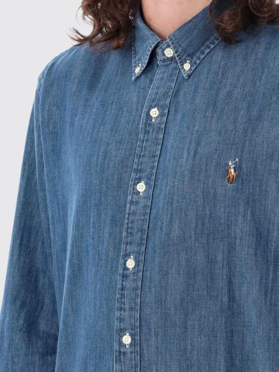 26SS 폴로 랄프로렌 포니로고 자수 데님 셔츠 710792043 001 Denim - POLO RALPH LAUREN