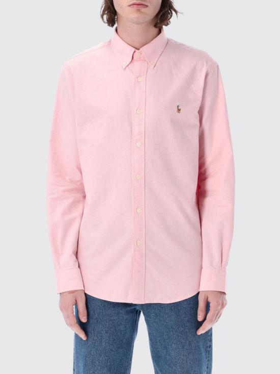 26SS 폴로 랄프로렌 컬러 포니 자수 커스텀 핏 버튼 다운 셔츠  710792041 003 Pink