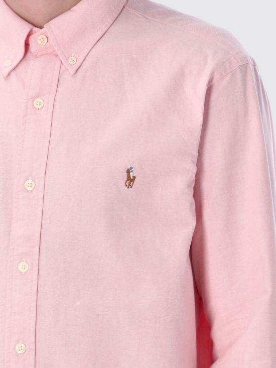 26SS 폴로 랄프로렌 컬러 포니 자수 커스텀 핏 버튼 다운 셔츠  710792041 003 Pink - POLO RALPH LAUREN