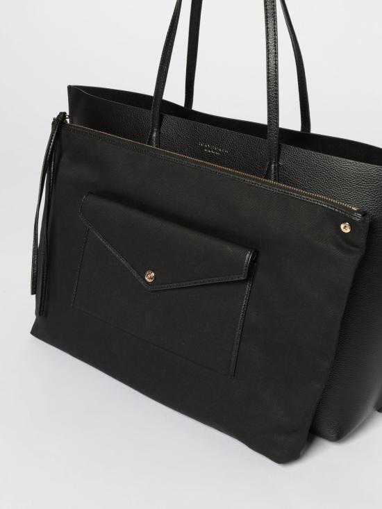 26SS 토리버치 레더 페리 토트백 169476 001 Black - TORY BURCH