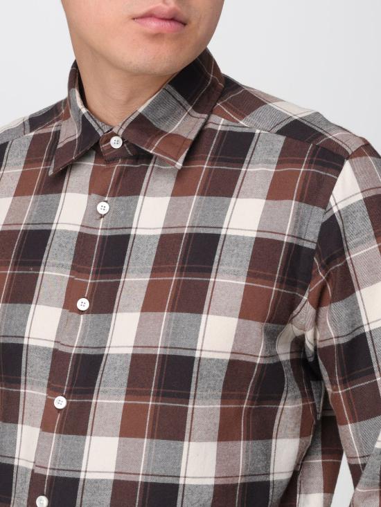 25FW 인코텍스 긴팔 셔츠 5XFB00G6506 620 Brown - INCOTEX