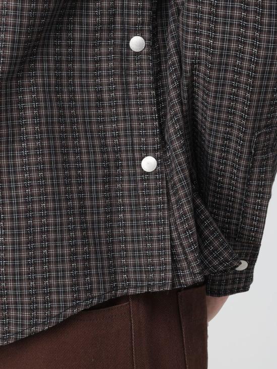25FW Carrer 셔츠 BECK SNAP SHIRT BROWN CHECKS Brown - OTHER BRANDS