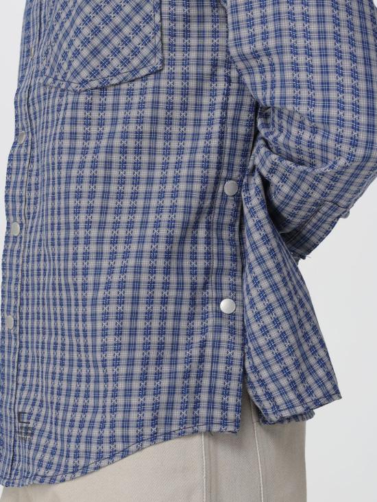 25FW Carrer 셔츠 BECK SNAP SHIRT BLUE CHECKS Blue - OTHER BRANDS
