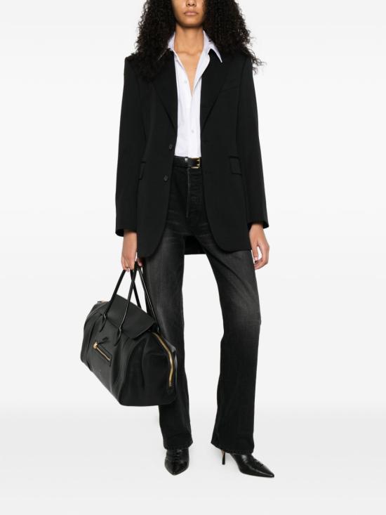 26SS 셀린느 다이애그널 울 콜론 재킷 RV15G092D 38NO BLACK - CELINE