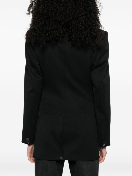 26SS 셀린느 다이애그널 울 콜론 재킷 RV15G092D 38NO BLACK - CELINE