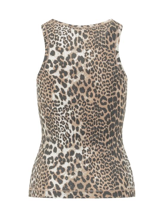 26SS 가니 레오파드 립 탱크탑 A1050073 943 LEOPARD - GANNI