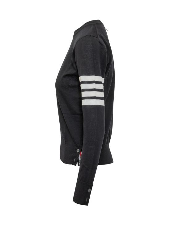 25FW 톰브라운 4바 릴렉스드 스웨터 FKA280AY1014 415 NAVY - THOM BROWNE