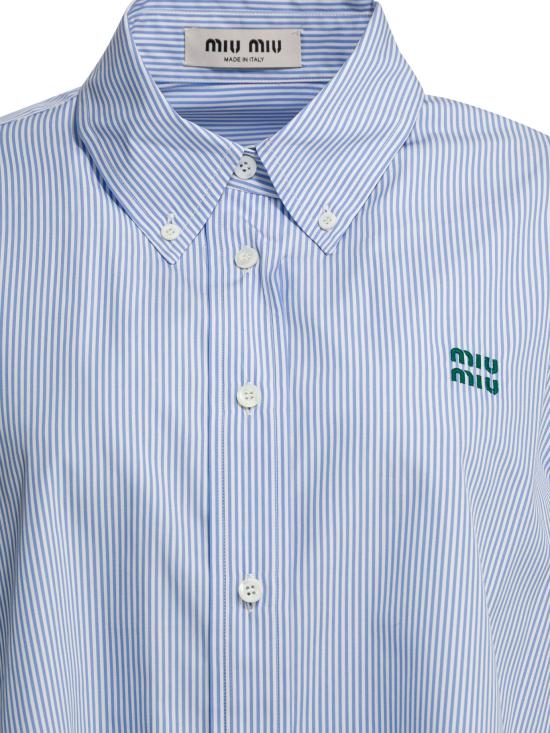 25FW 미우미우 블라우스/셔츠 MK165919EAF0UB3 S OOO Light blue - MIU MIU