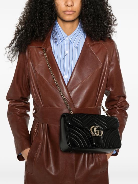 26SS 구찌 GG 마몽 미디엄 숄더백 837267 AAE381000 Black - GUCCI